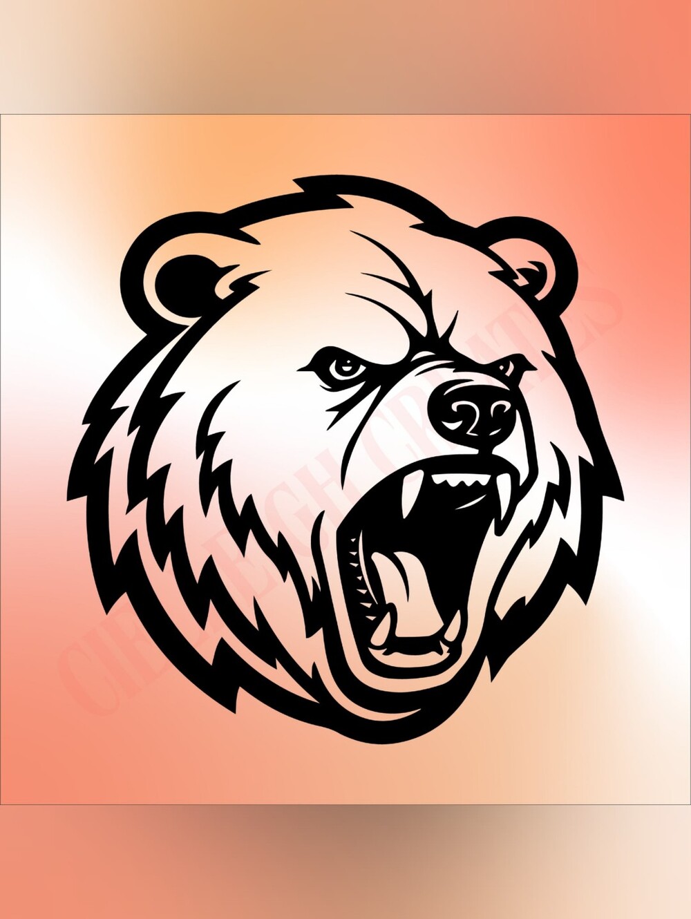 *2 for $20* Growling Grizzly Bear Head Handcrafted vinyl decal Sticker